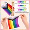 Progress Rainbow Pride Mini Flag, 22 Pack Small Mini Hand Held LGBT Flags American Rainbow Flag for Parades,Rainbow Festival Progress Party Decorations Supplies(5x8inch)